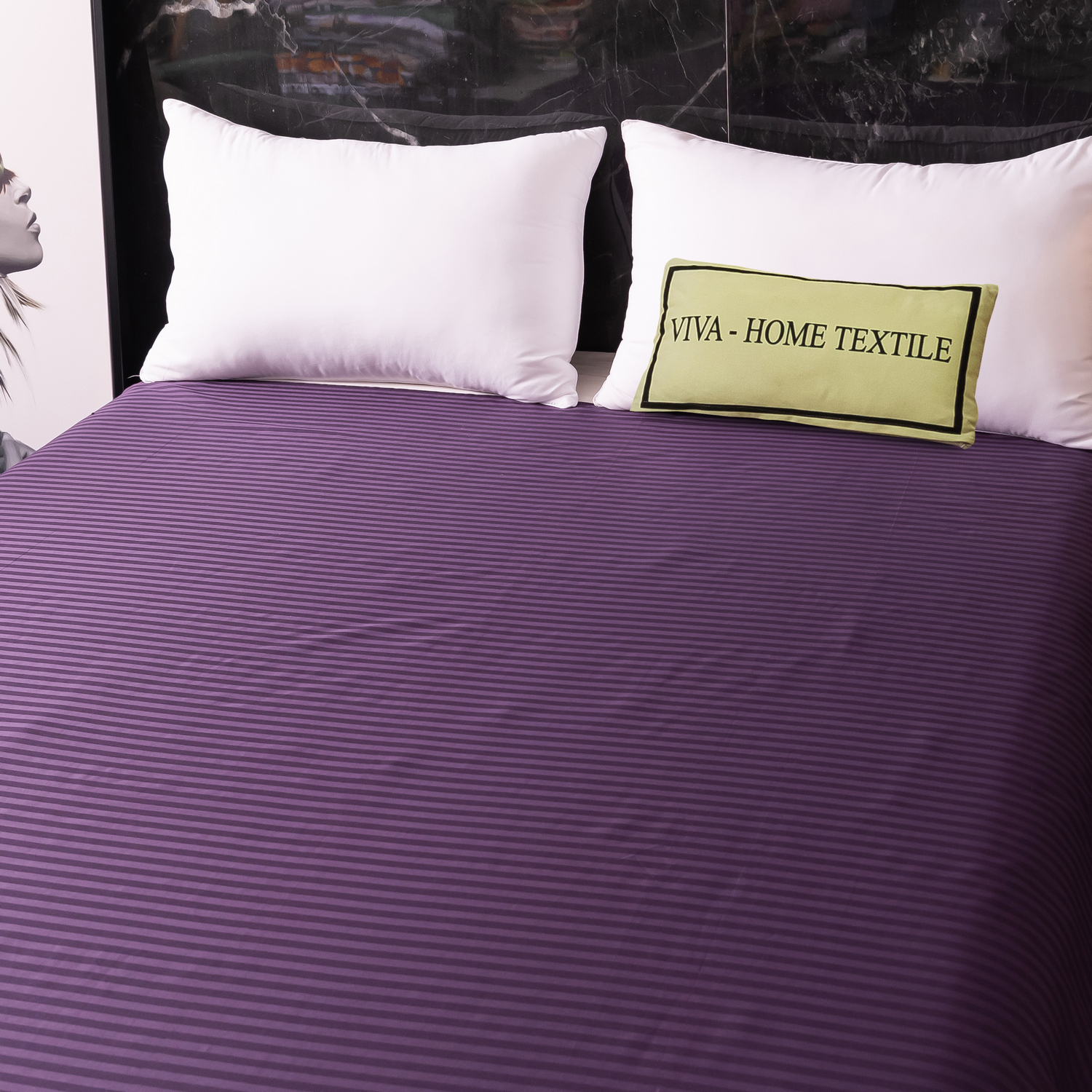 Простынь Страйп Сатин Однотонный 100% хлопок R1CT032   230*250