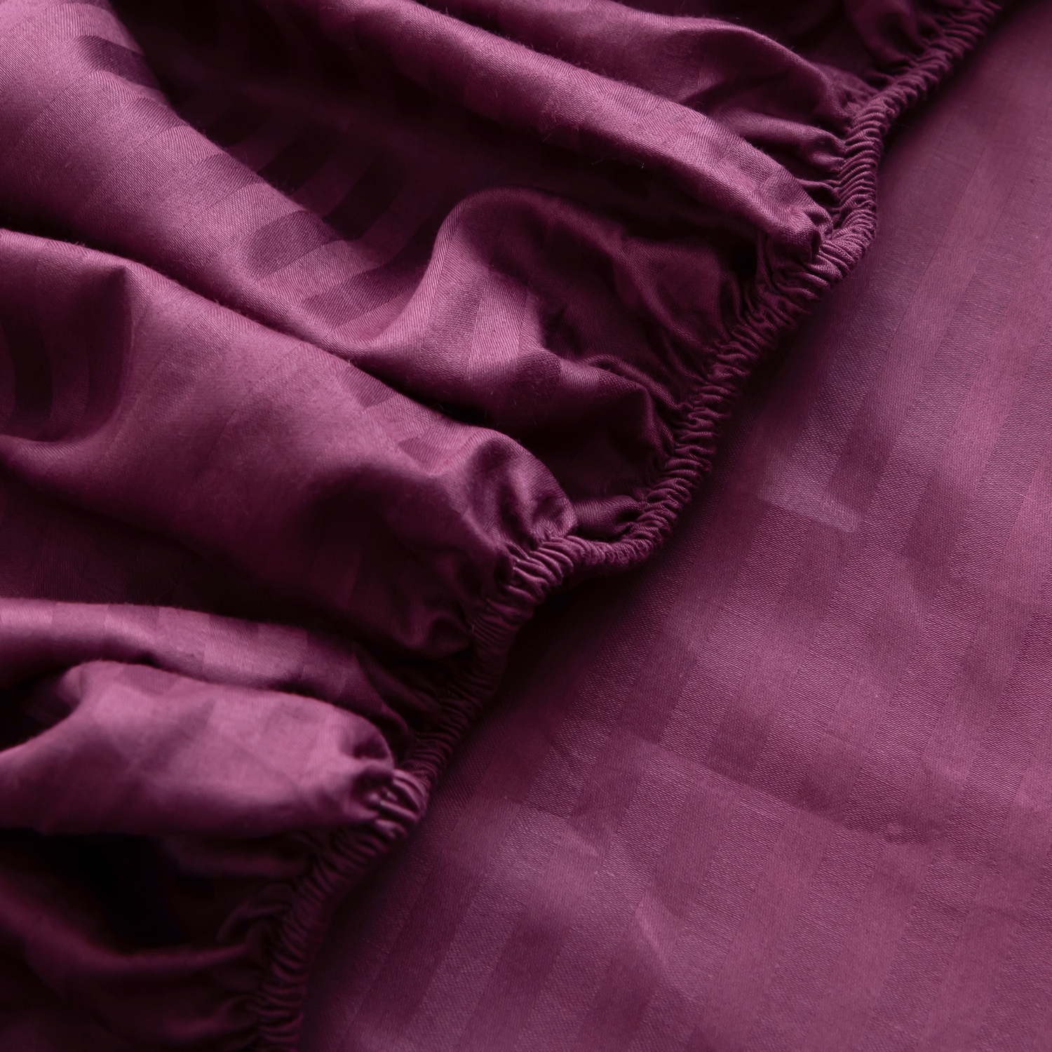 Простынь на резинке Страйп Сатин Однотонный 100% хлопок RR1CT034   160*200*30