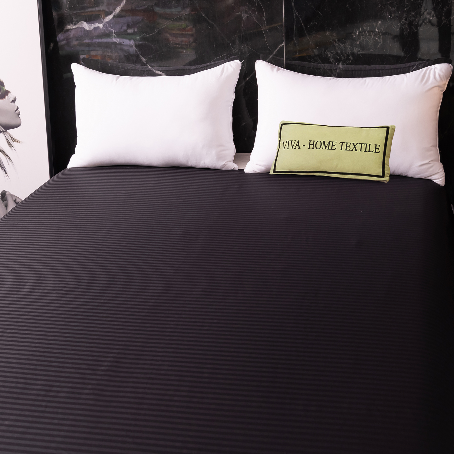 Простынь Страйп Сатин Однотонный 100% хлопок R1CT035   220*230