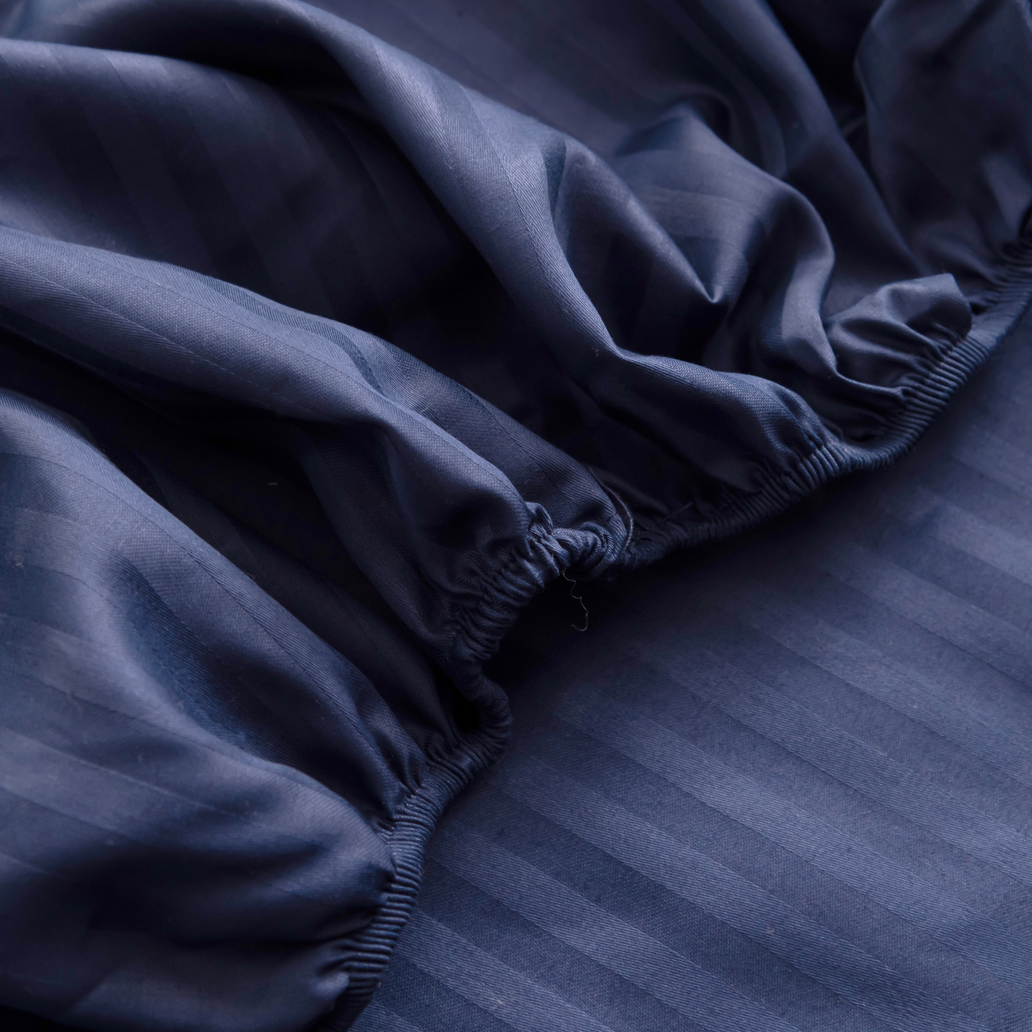 Простынь на резинке Страйп Сатин Однотонный 100% хлопок RR1CT033   180*200*30