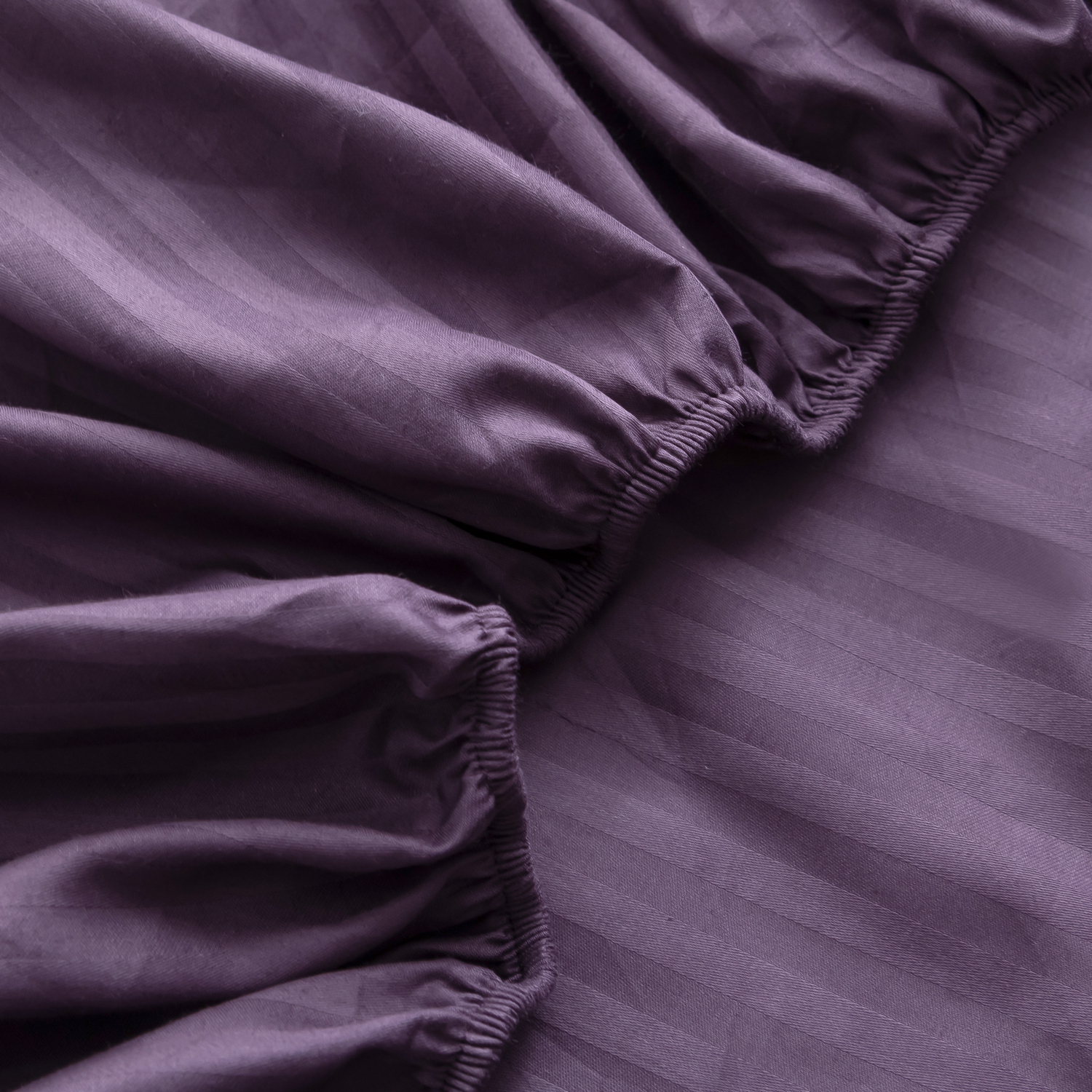 Простынь на резинке Страйп Сатин Однотонный 100% хлопок RR1CT032   180*200*30