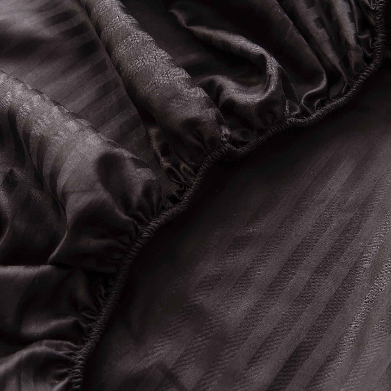 Простынь на резинке Страйп Сатин Однотонный 100% хлопок RR1CT035   160*200*30