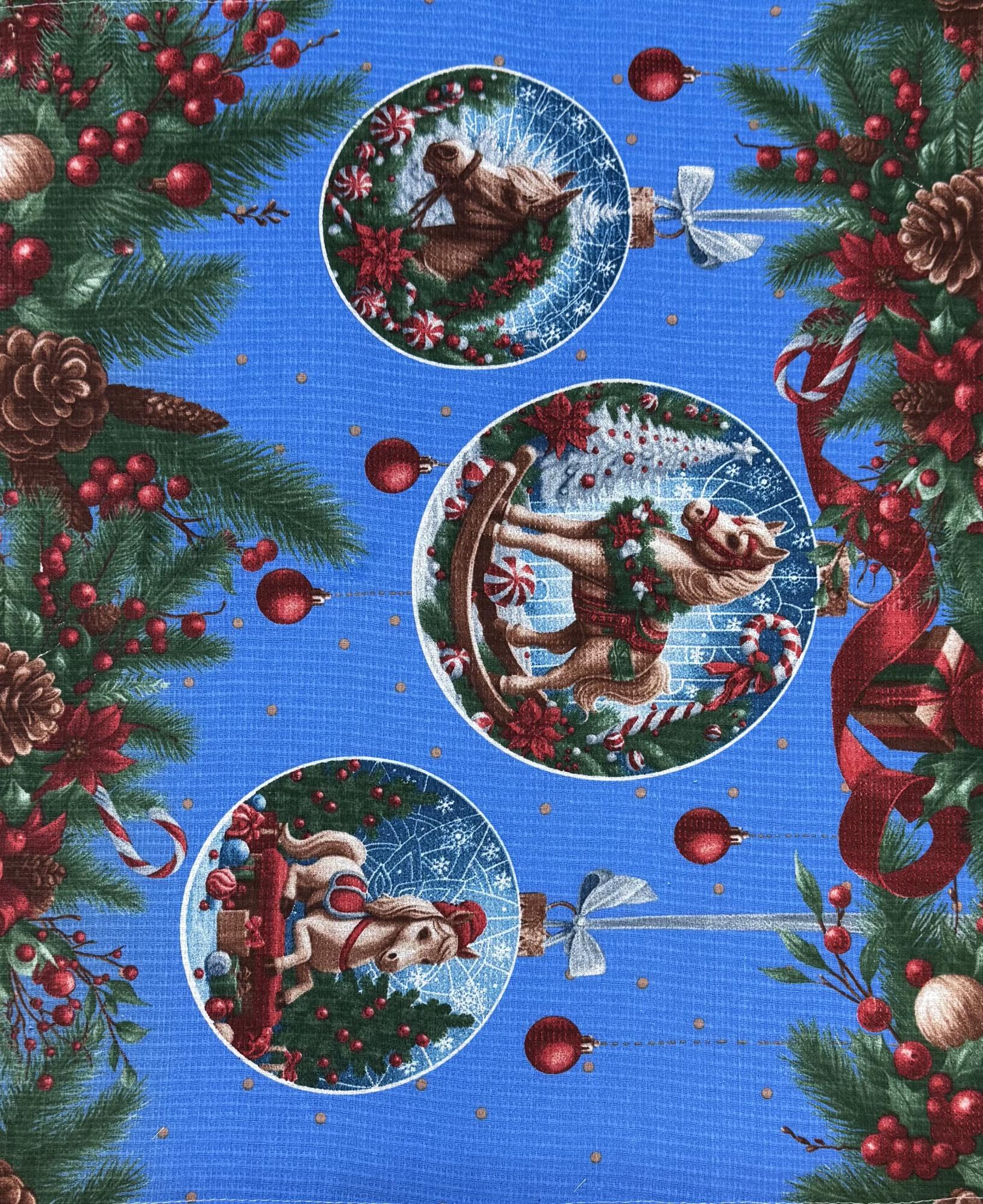 Полотенце вафельное 29402 ЛОШАДКИ НА УДАЧУ р-р 50х60