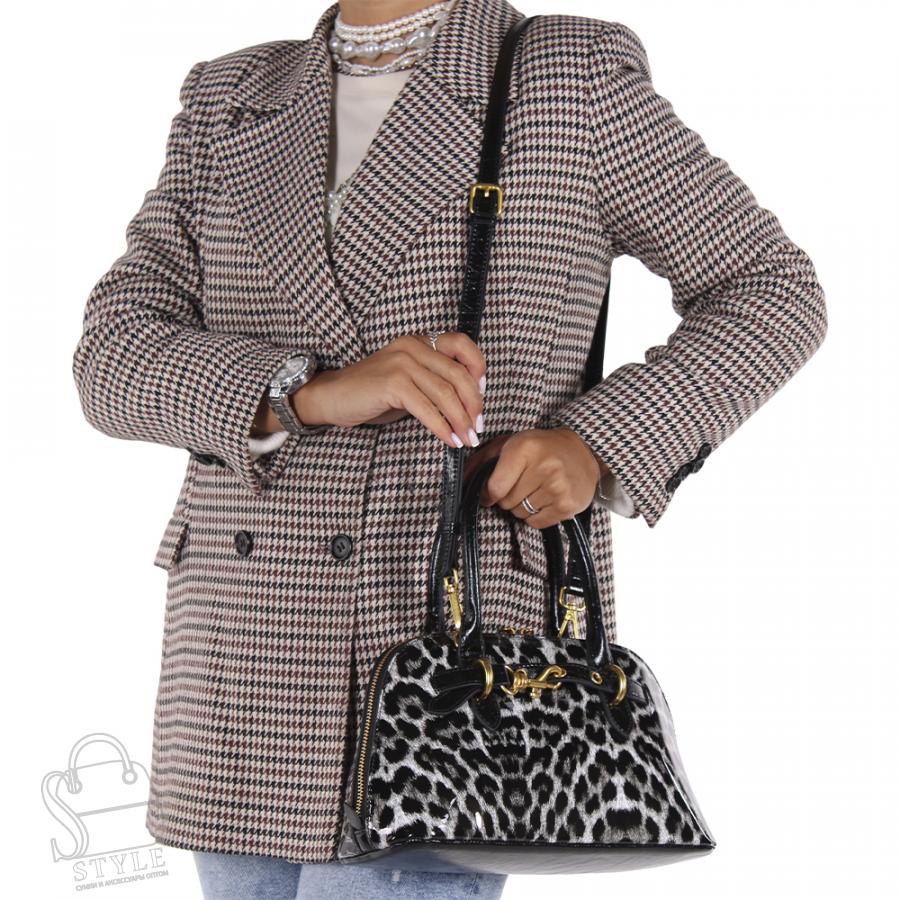 Сумка 6118Q black white Polina&Eiterou