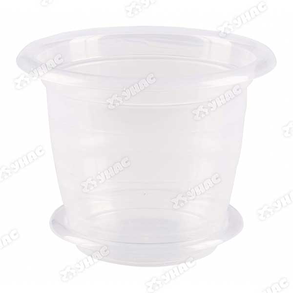 Горшок Для Орхидей 1л с поддоном прозр.БШ7686 (20)