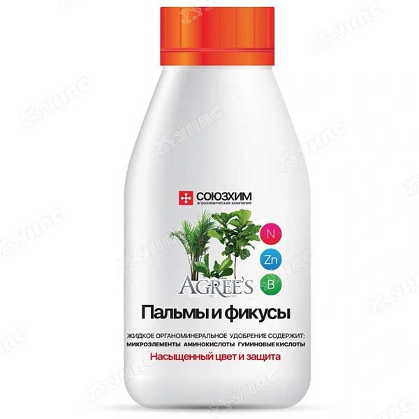 Удобрение жидкое 0,25л (пальмы, фикусы) Agrees х20