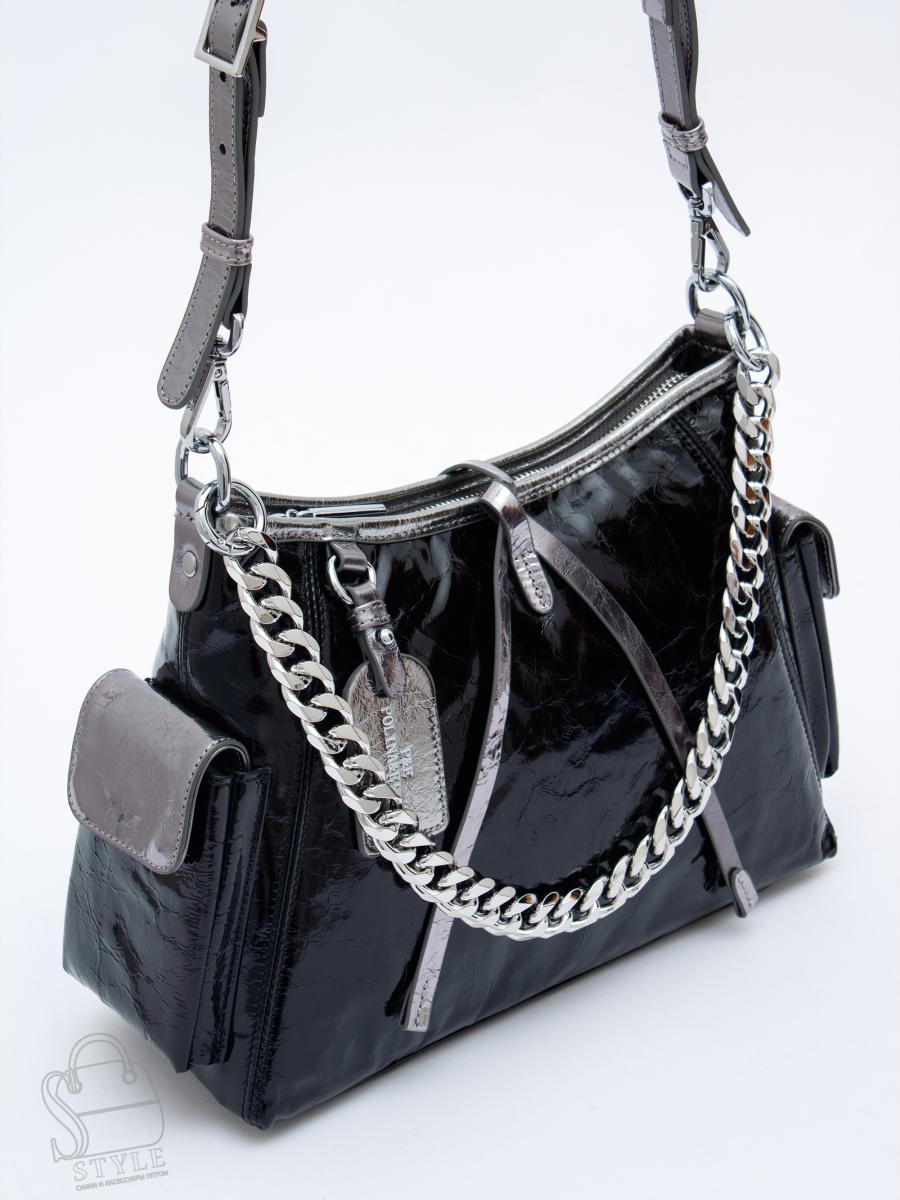 Сумка 2096Y black silver Polina&Eiterou