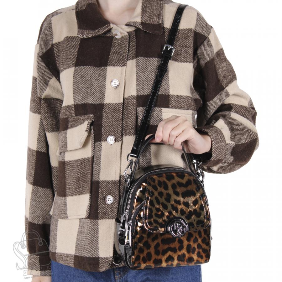 Рюкзак женский кожаный 21039-1СH black Polina&Eiterou  в Нижнем Новгороде