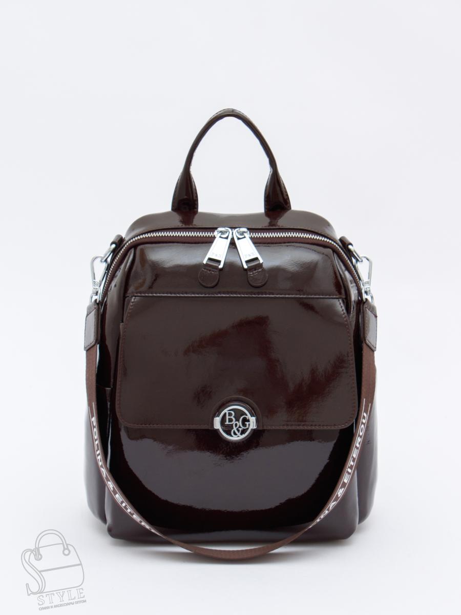 Рюкзак женский кожаный 21023-8 coffee Polina&Eiterou  в Нижнем Новгороде