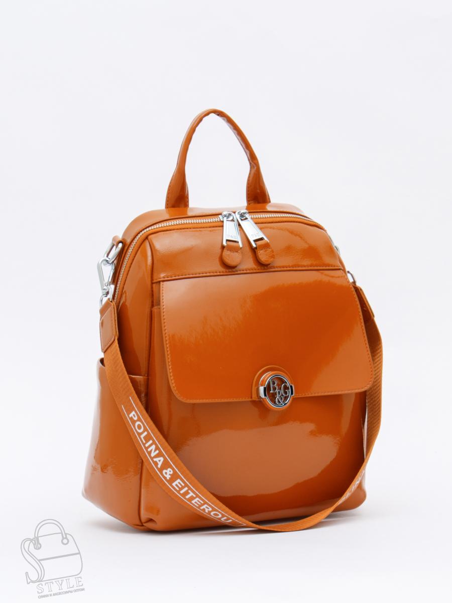 Рюкзак женский кожаный 21023-8 brown Polina&Eiterou  в Нижнем Новгороде