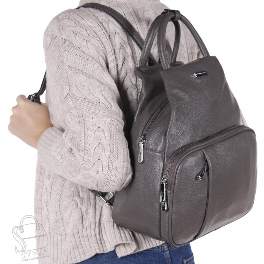 Рюкзак женский 670107 gray Velina Fabbiano-Safenta в Нижнем Новгороде