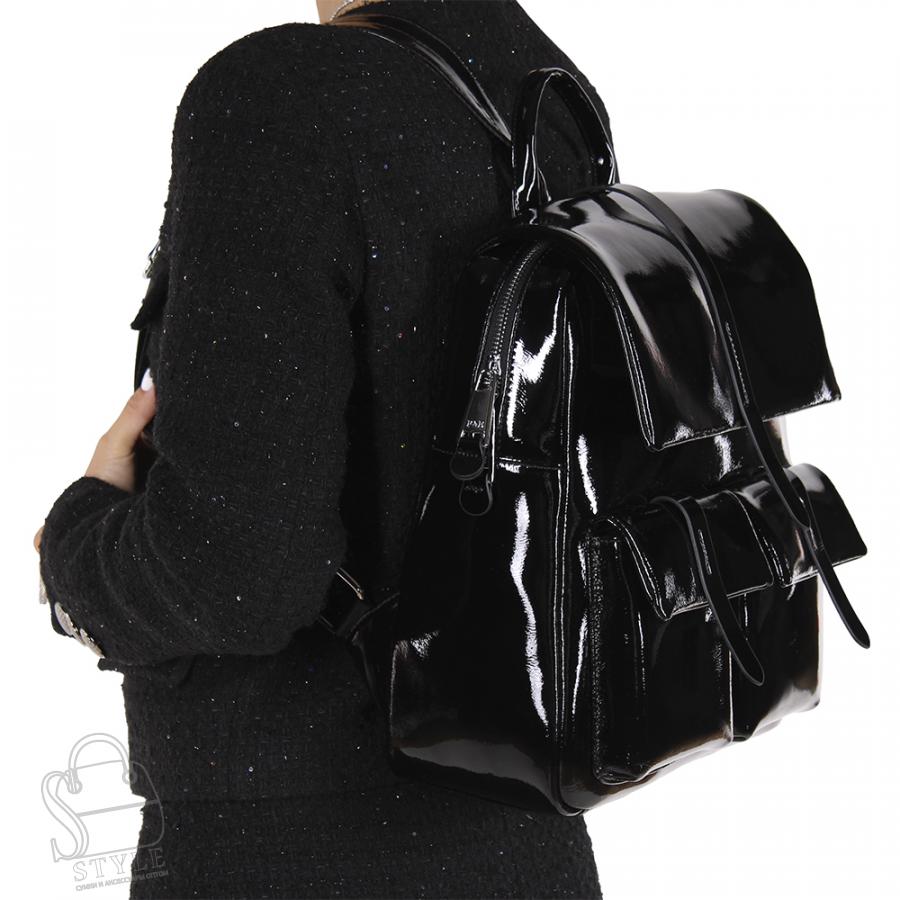 Рюкзак женский кожаный 18297-8 black Polina&Eiterou  в Нижнем Новгороде