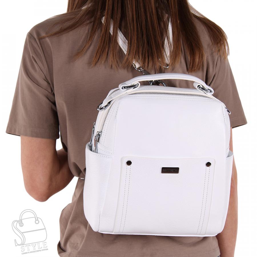 Рюкзак женский кожаный 99353-2 white Velina Fabbiano-Safenta/20 в Нижнем Новгороде