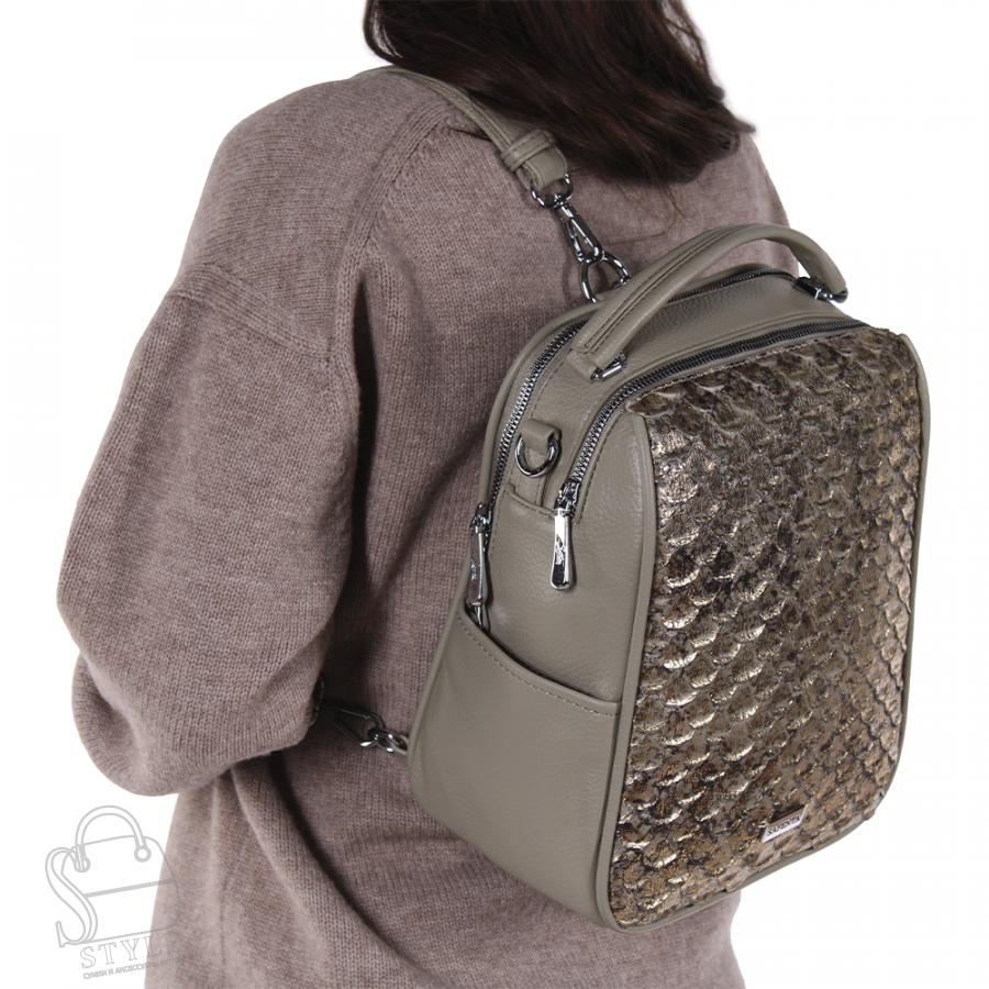 Рюкзак женский 69088-2 olive green Velina Fabbiano-Safenta/50 в Нижнем Новгороде