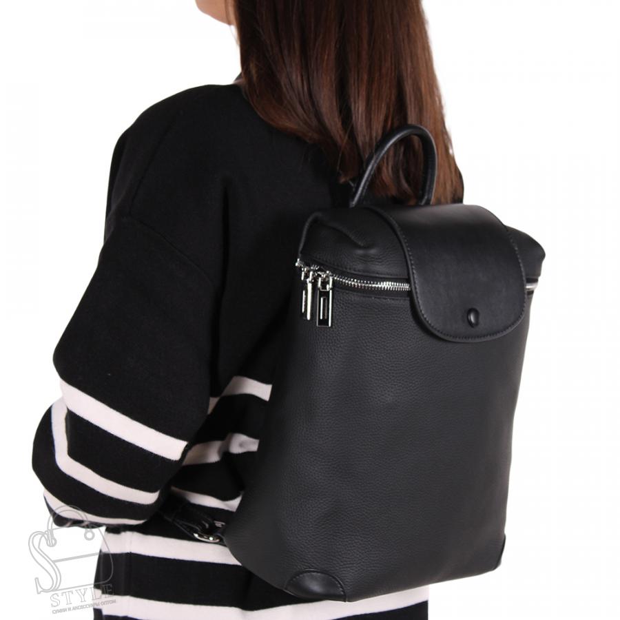Рюкзак женский кожаный 7138VG black Vitelli Grassi/30 в Нижнем Новгороде