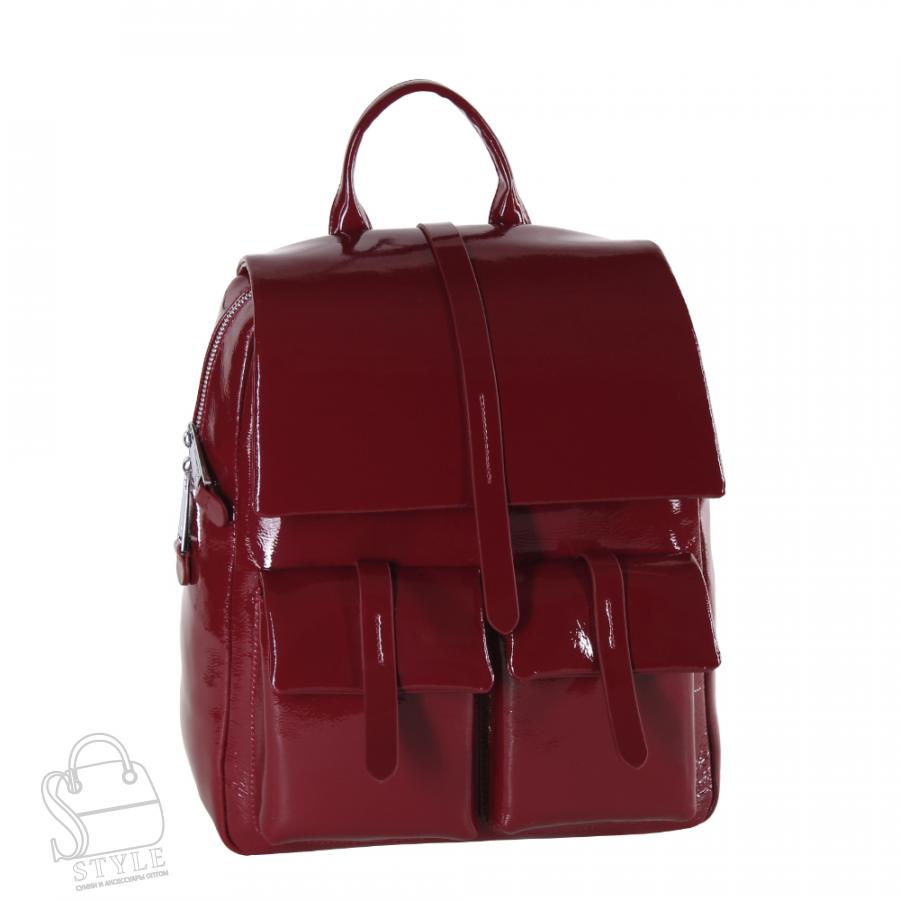 Рюкзак женский кожаный 18297-8 wine red Polina&Eiterou