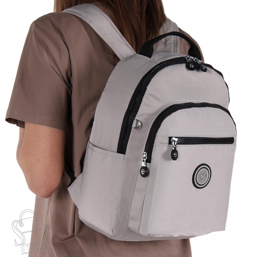 Рюкзак женский текстильный 8663MD l.gray Mindesa в Нижнем Новгороде