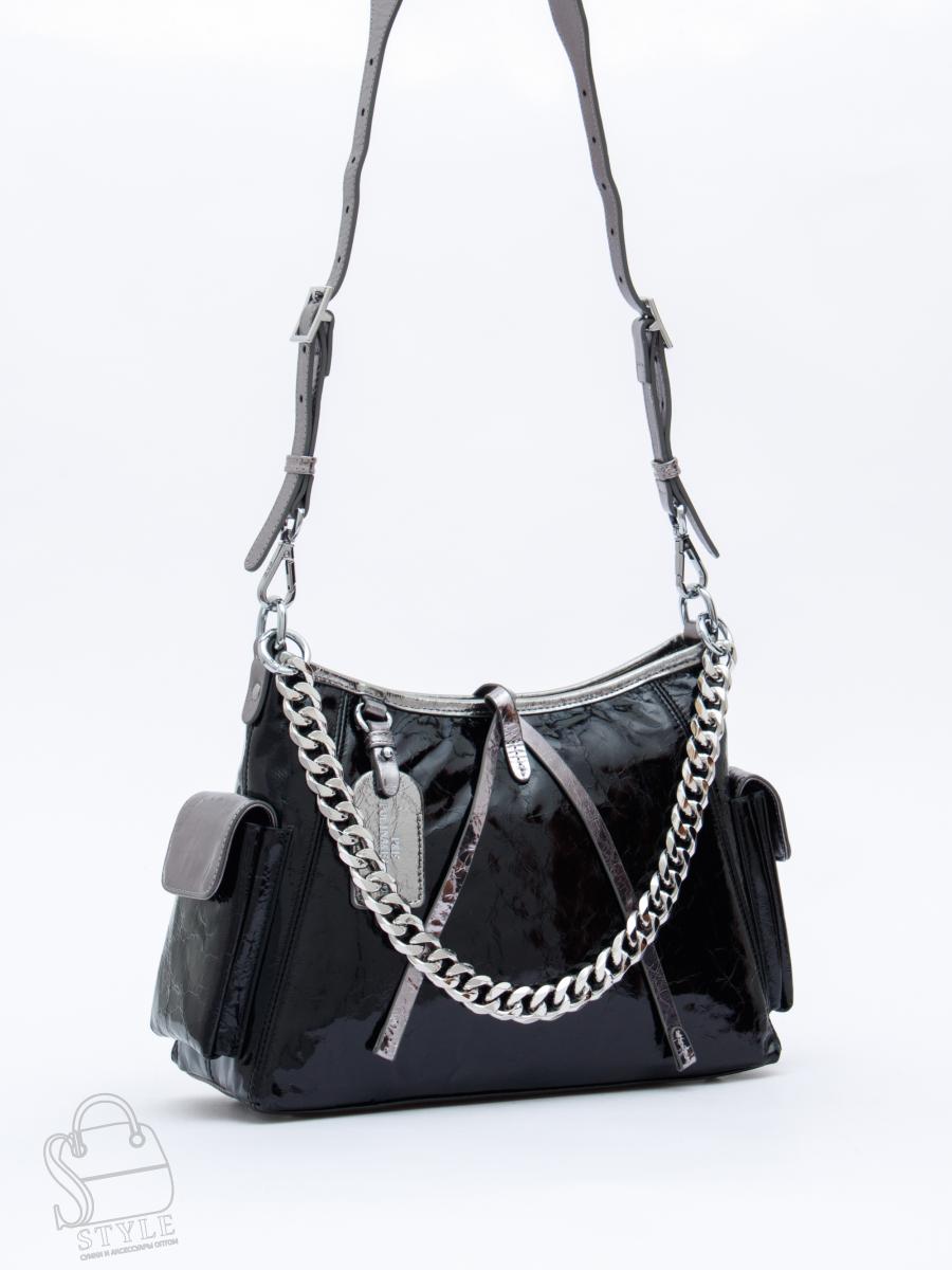 Сумка 2096Y black silver Polina&Eiterou