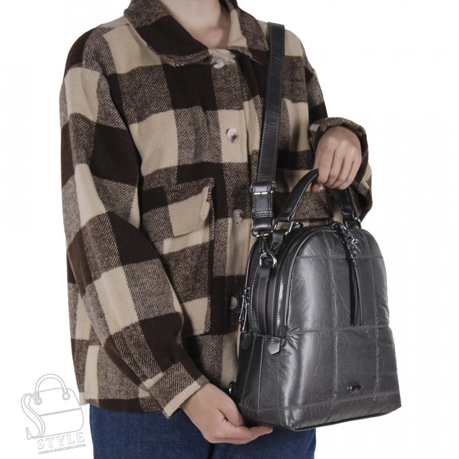 Рюкзак женский 670122 silver gray Velina Fabbiano - Safenta