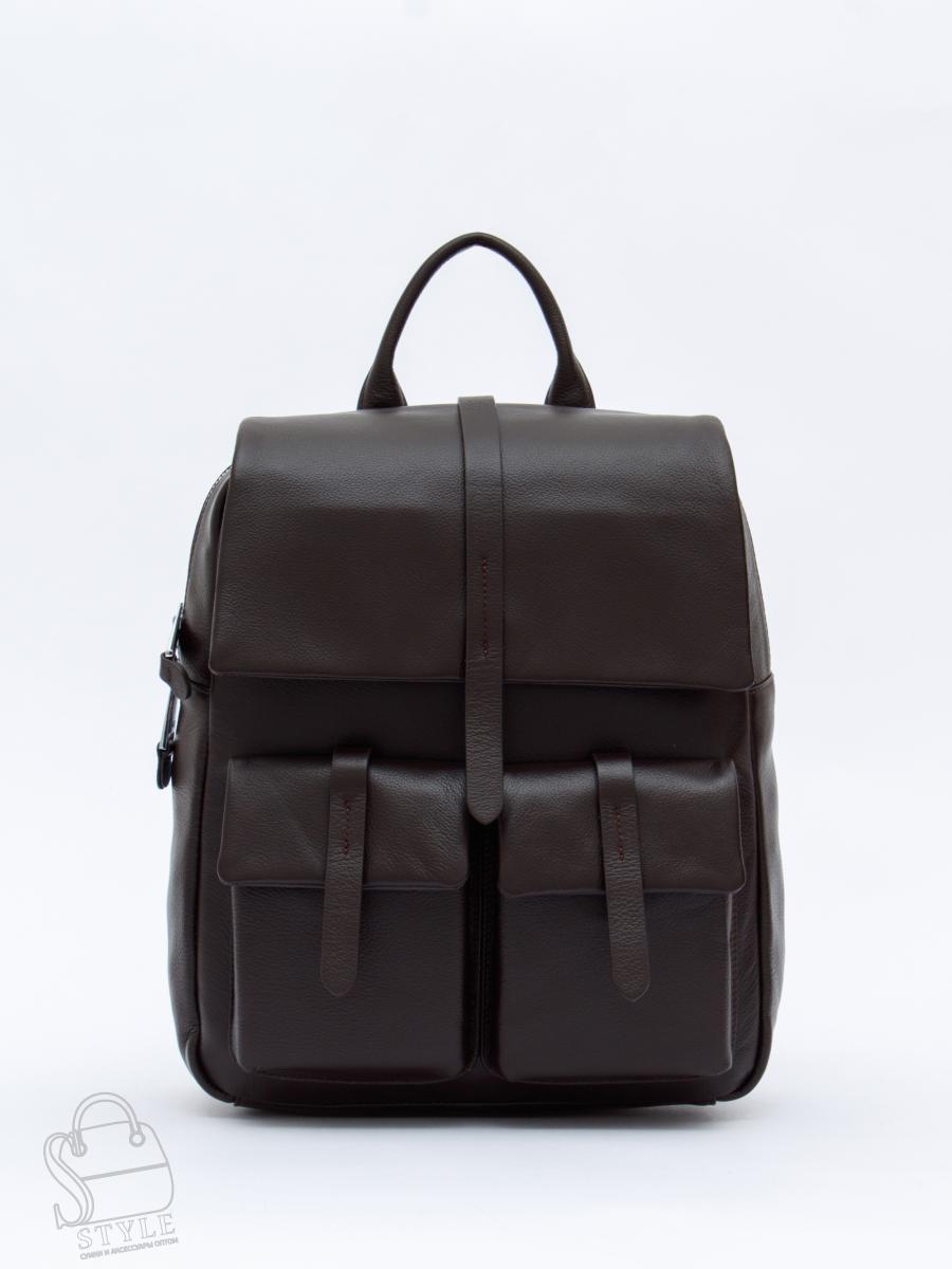 Рюкзак женский кожаный 18297 coffee  Polina&Eiterou