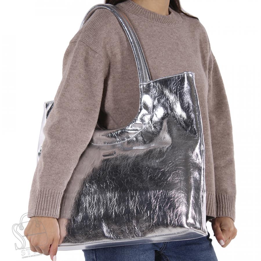 Сумка 51105 silver Velina Fabbiana-Safenta