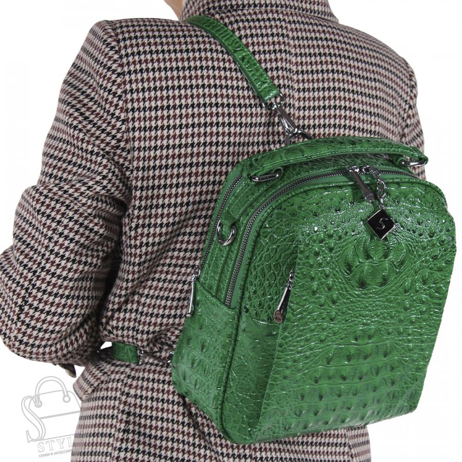 Рюкзак женский 69123-1 green Velina Fabbiano-Safenta/50