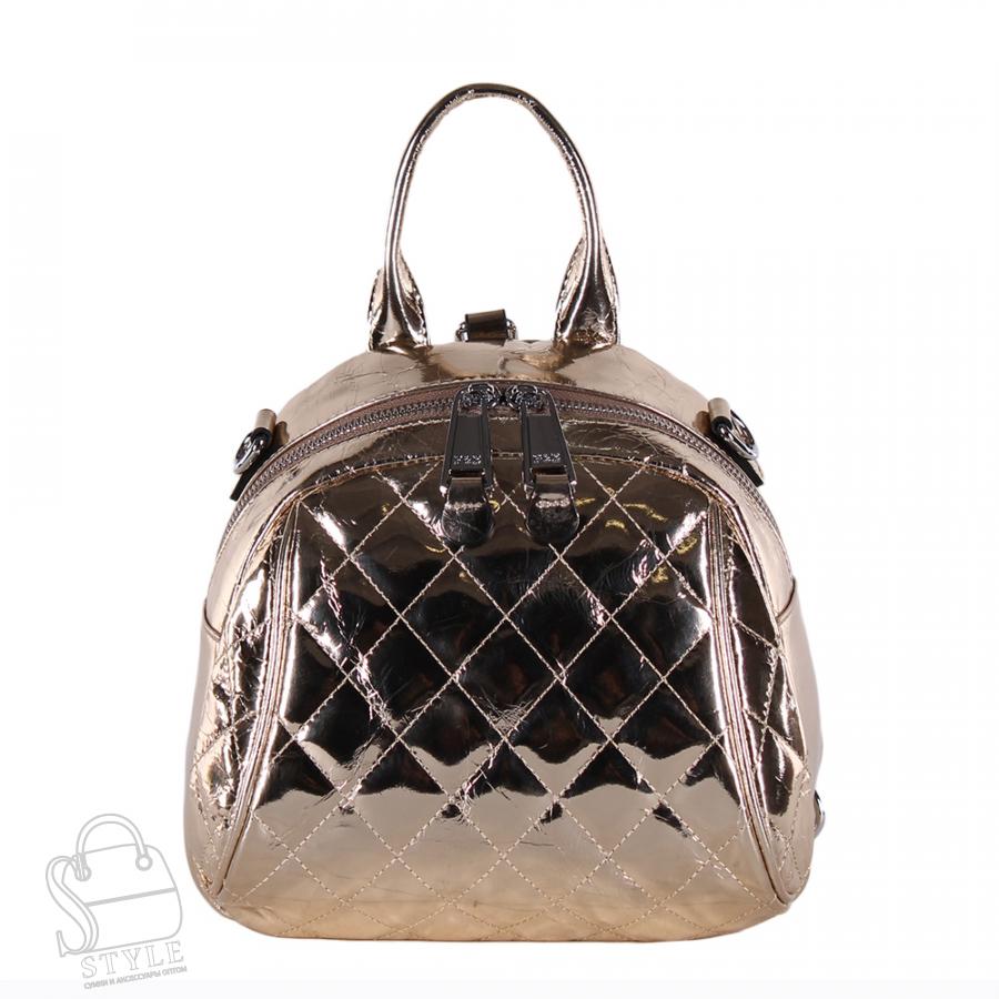 Рюкзак женский кожаный 21006 gold Polina&Eiterou/30 в Нижнем Новгороде