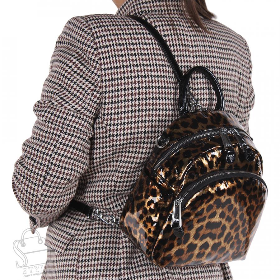 Рюкзак женский кожаный 18336-2 leopard Polina&Eiterou  в Нижнем Новгороде
