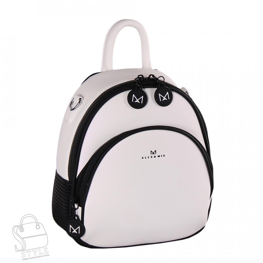 Рюкзак женский 8876CD white Alex&Mia/30