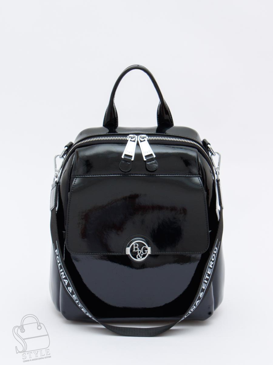 Рюкзак женский кожаный 21023-8 black Polina&Eiterou в Нижнем Новгороде