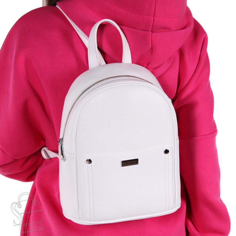 Рюкзак женский кожаный 99470 white Velina Fabbiano-Safenta/30