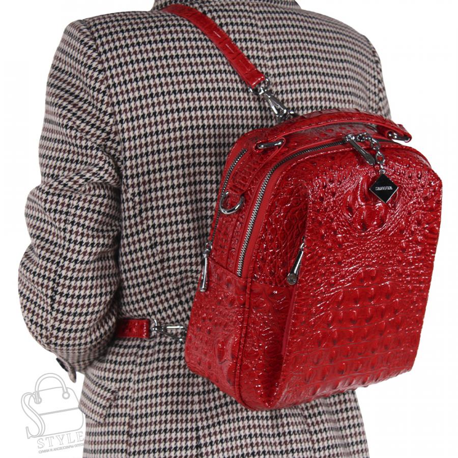Рюкзак женский 69123-1 red Velina Fabbiano-Safenta/50 в Нижнем Новгороде