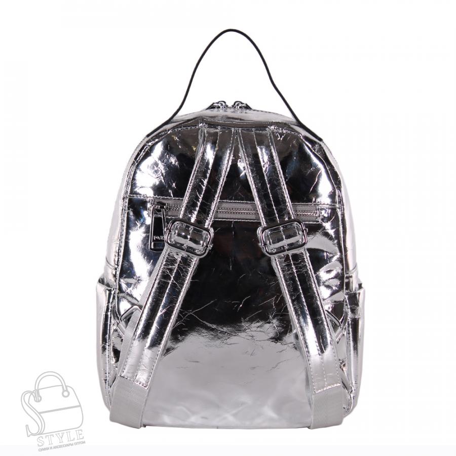 Рюкзак женский кожаный 21032 silver Polina&Eiterou  в Нижнем Новгороде