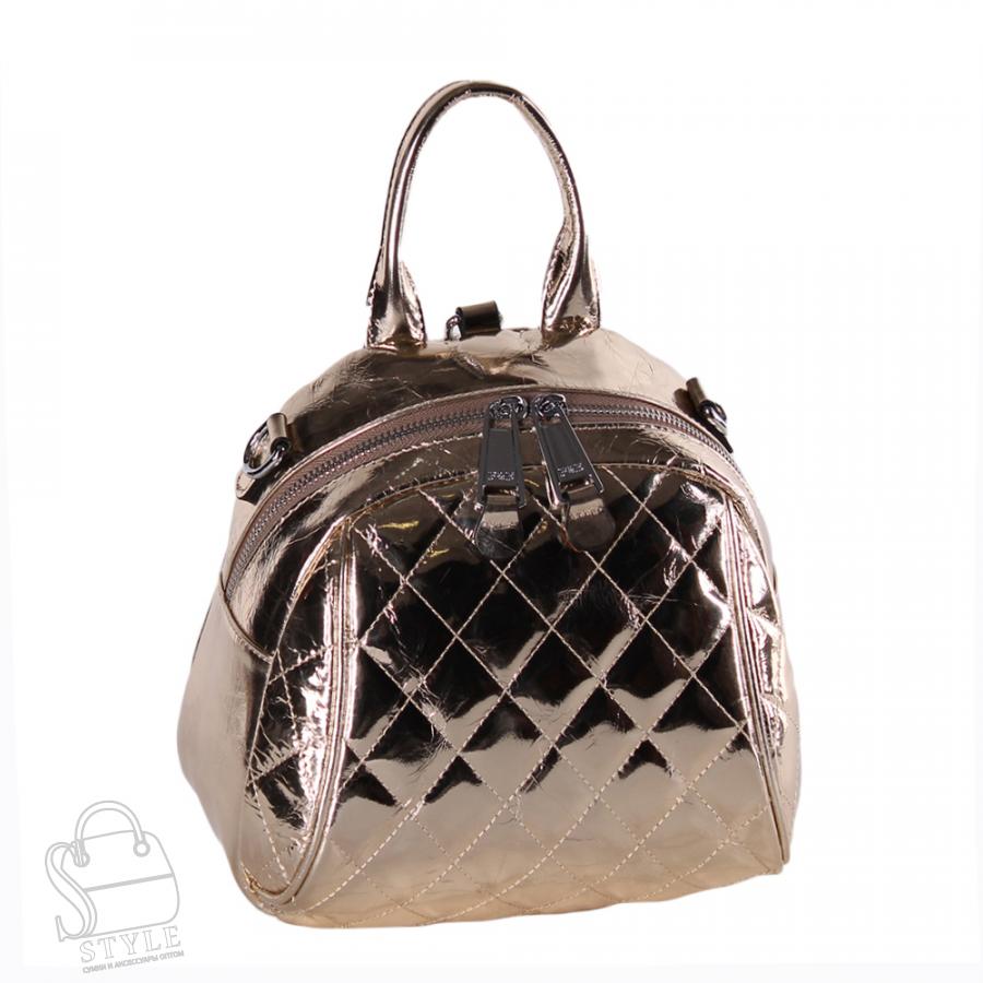 Рюкзак женский кожаный 21006 gold Polina&Eiterou/30 в Нижнем Новгороде