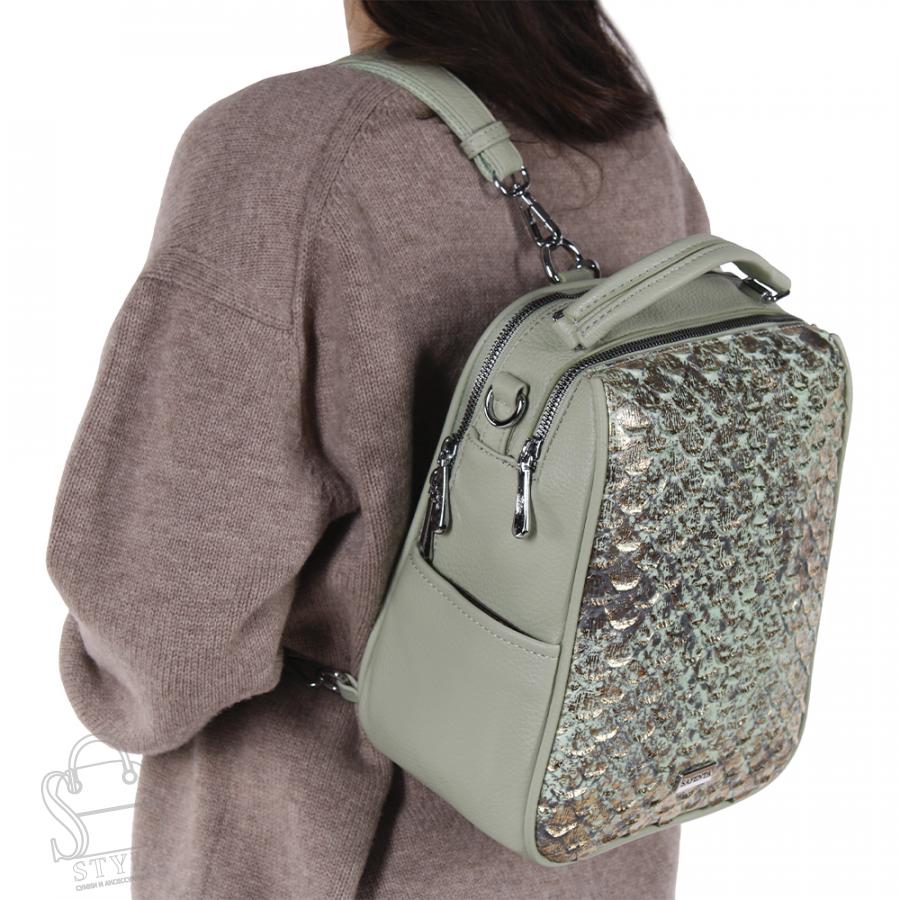 Рюкзак женский 69088-2 l.green Velina Fabbiano-Safenta/50 в Нижнем Новгороде