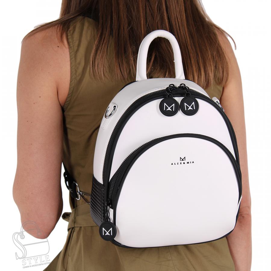 Рюкзак женский 8876CD white Alex&Mia/30