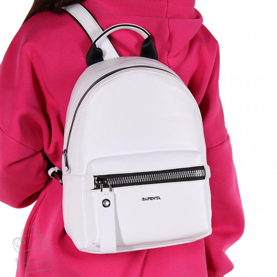 Рюкзак женский кожаный 99449 white Velina Fabbiano-Safenta/30  в Нижнем Новгороде