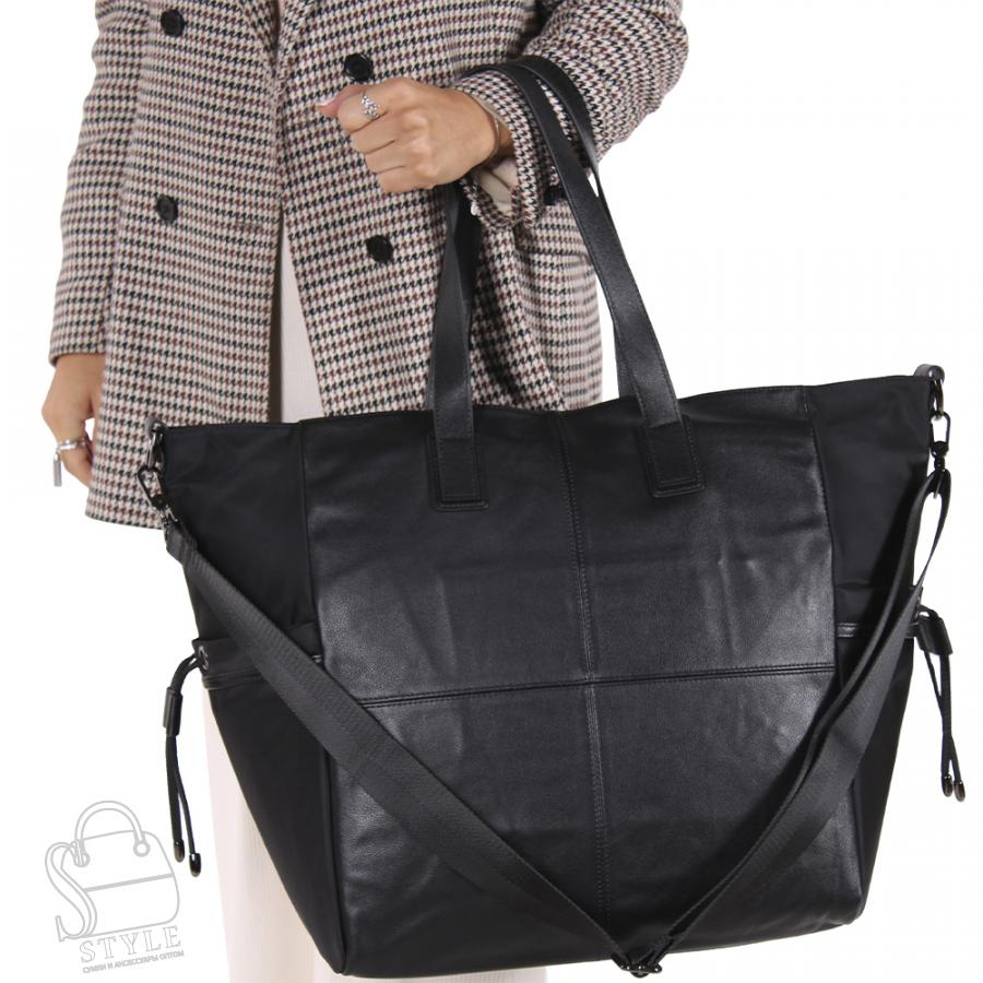 Сумка дорожная кожаная 9010W black Polina&Eiterou в Нижнем Новгороде