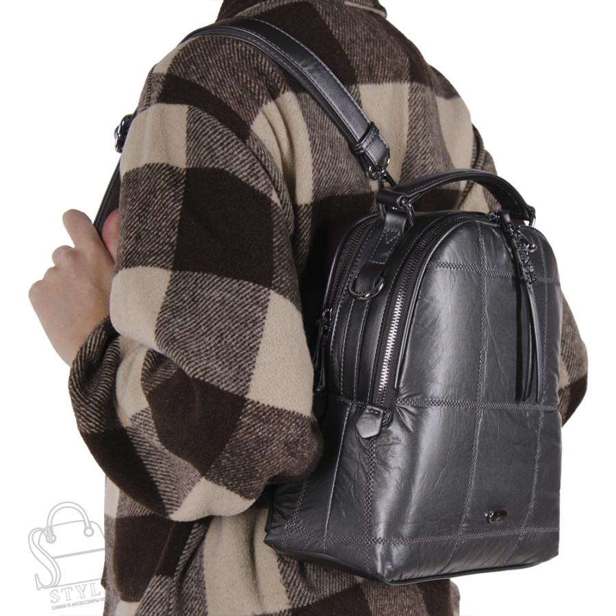 Рюкзак женский 670122 silver gray Velina Fabbiano - Safenta