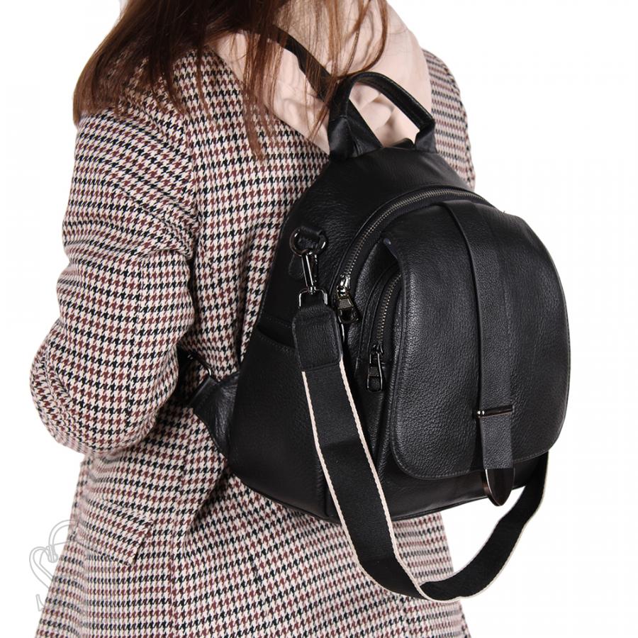 Рюкзак женский кожаный 663VG black Vitelli Grassi в Нижнем Новгороде