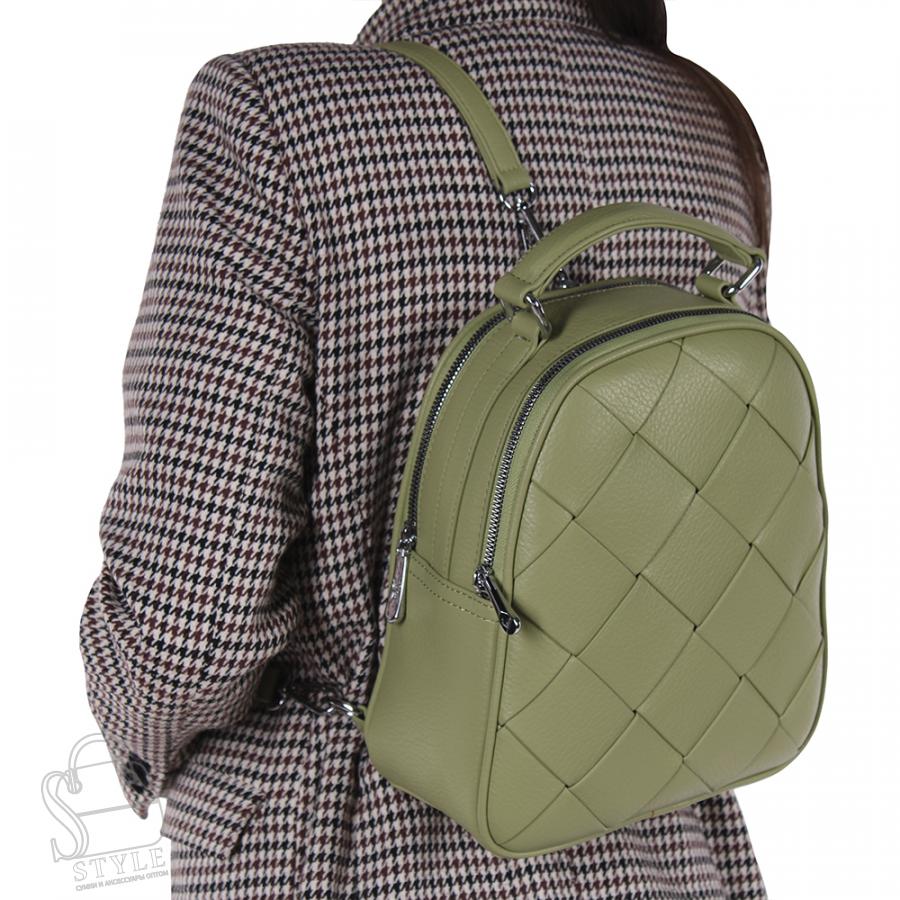 Рюкзак женский 69138-1 green Velina Fabbiano-Safenta