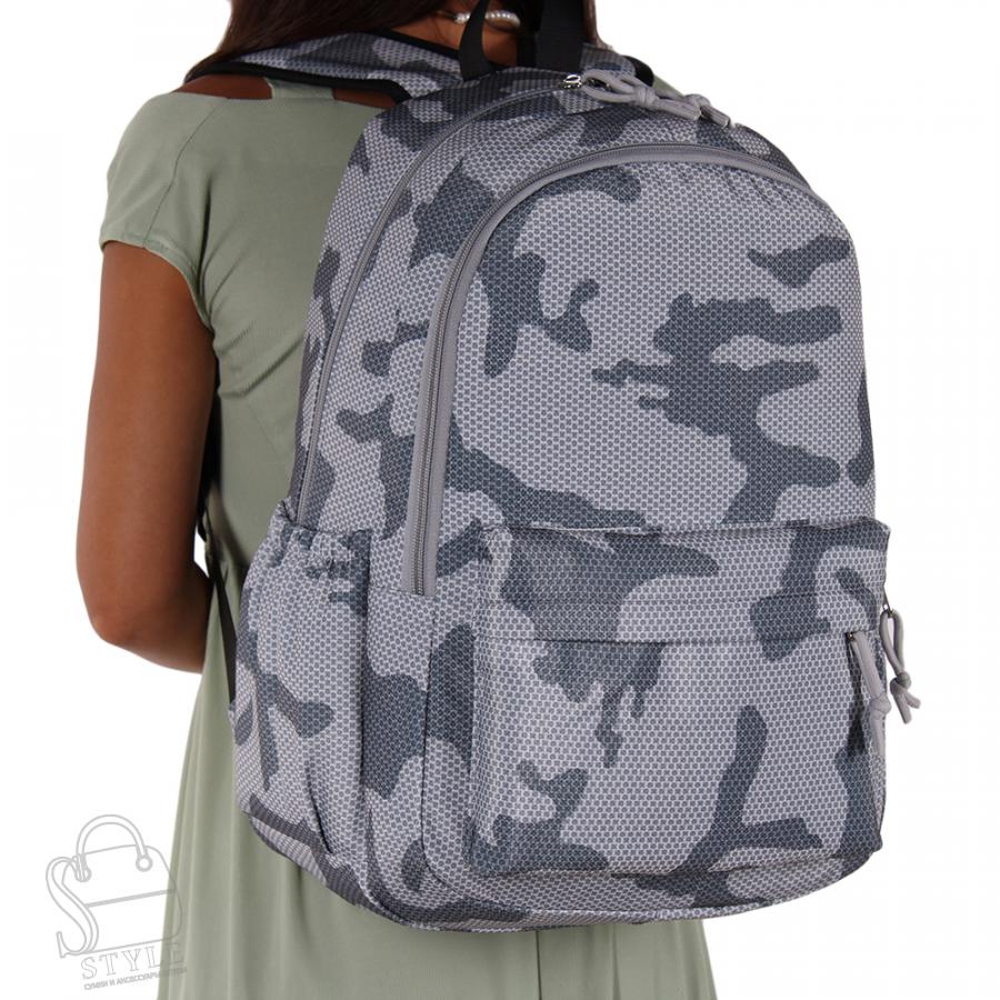 Рюкзак текстильный 3968PW gray Sikaile в Нижнем Новгороде