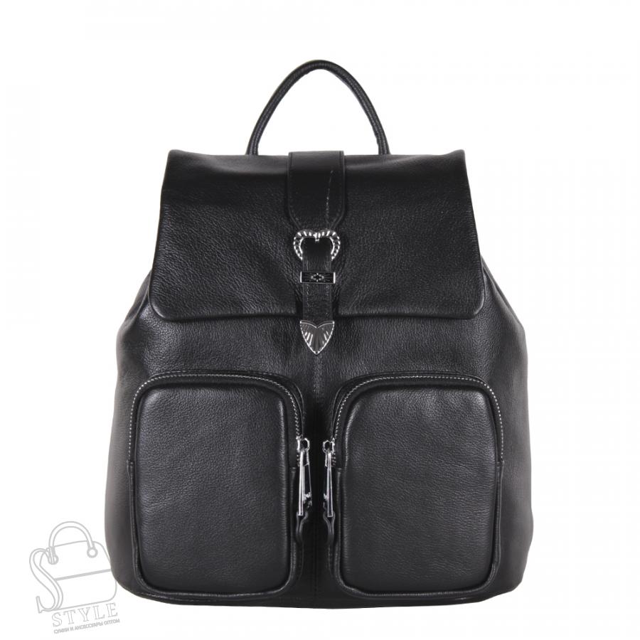 Рюкзак женский кожаный 18369 black Polina&Eiterou в Нижнем Новгороде