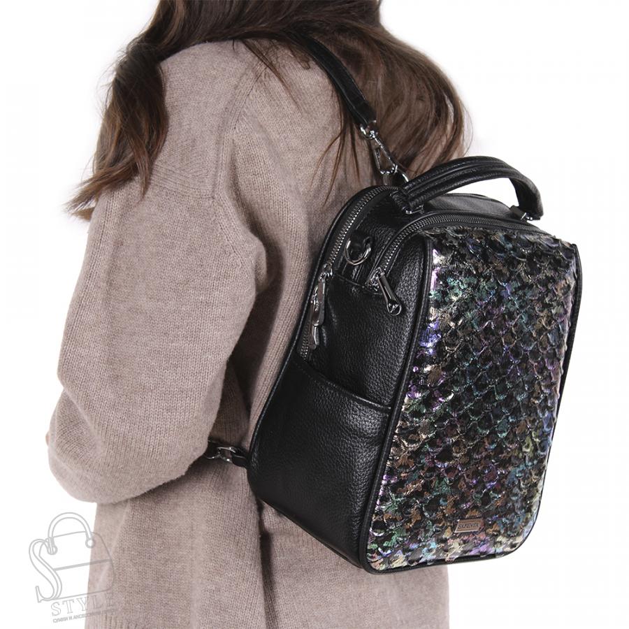 Рюкзак женский 69088-2 black Velina Fabbiano-Safenta/50 в Нижнем Новгороде