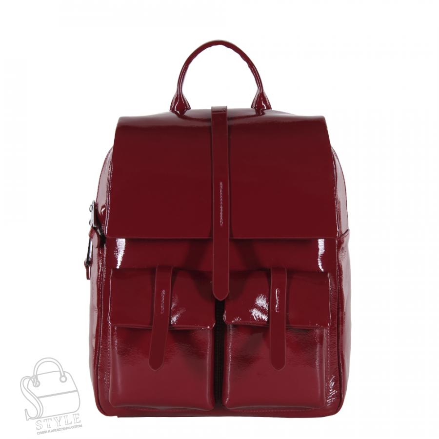 Рюкзак женский кожаный 18297-8 wine red Polina&Eiterou