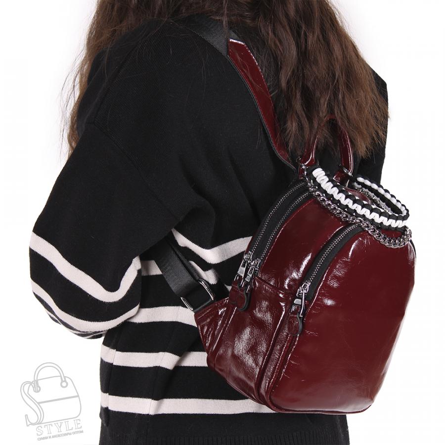 Рюкзак женский кожаный 39037VG wine red Vitelli Grassi в Нижнем Новгороде