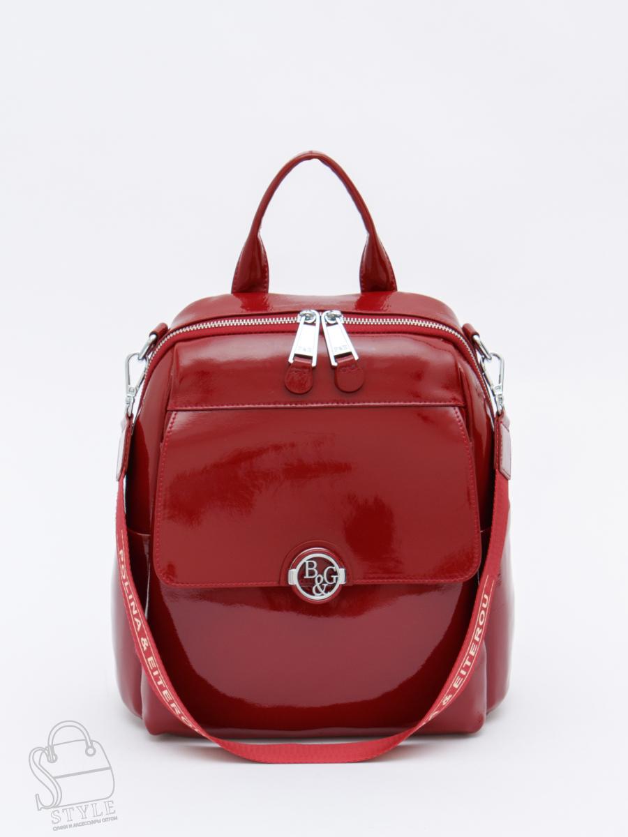 Рюкзак женский кожаный 21023-8 wine red Polina&Eiterou