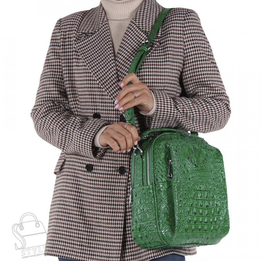 Рюкзак женский 69123-1 green Velina Fabbiano-Safenta/50