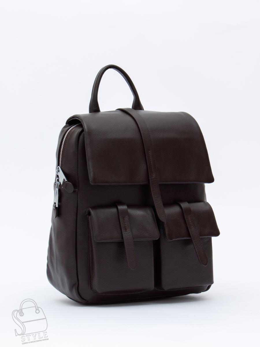 Рюкзак женский кожаный 18297 coffee  Polina&Eiterou