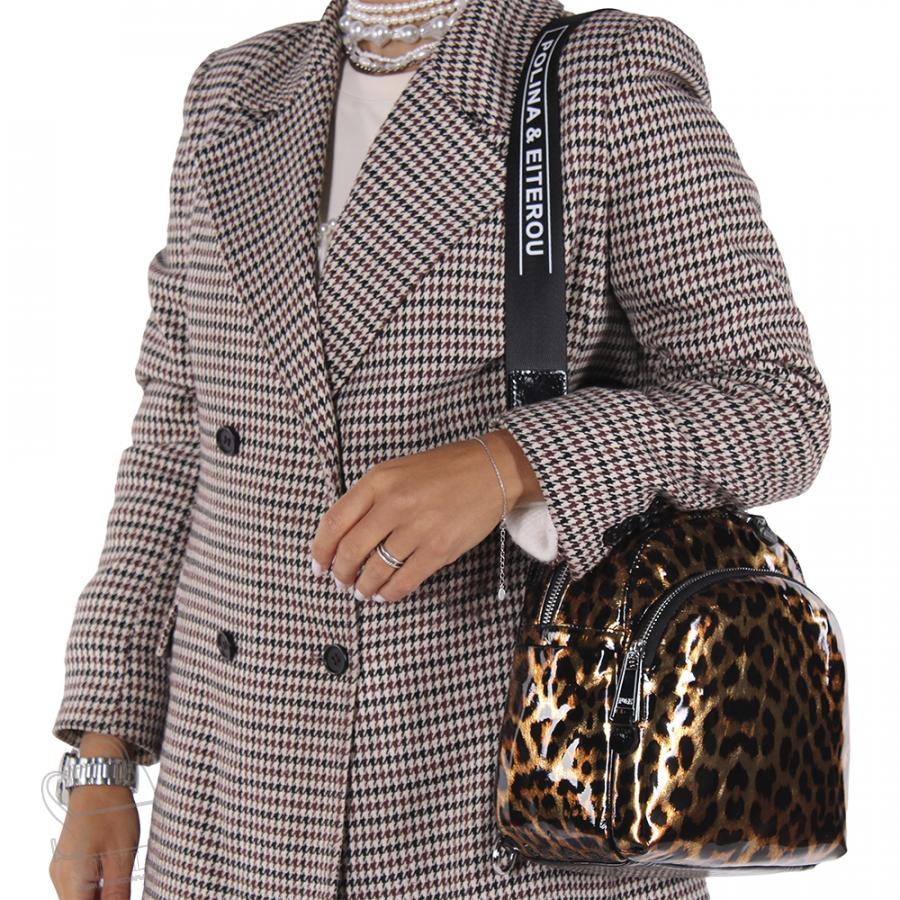Рюкзак женский кожаный 18336-2 leopard Polina&Eiterou  в Нижнем Новгороде